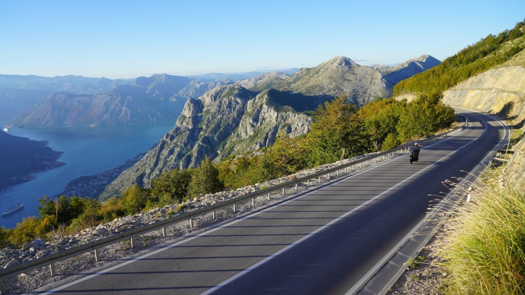 View to the Kotor Bay from Lovcen National Park and Kotor Serpentine Road